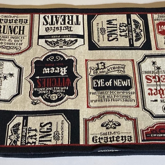 HALLOWEEN KITCHEN DINING DECOR Table Runner TOWELS Witch Skull Spider Theme - Picture 6 of 14